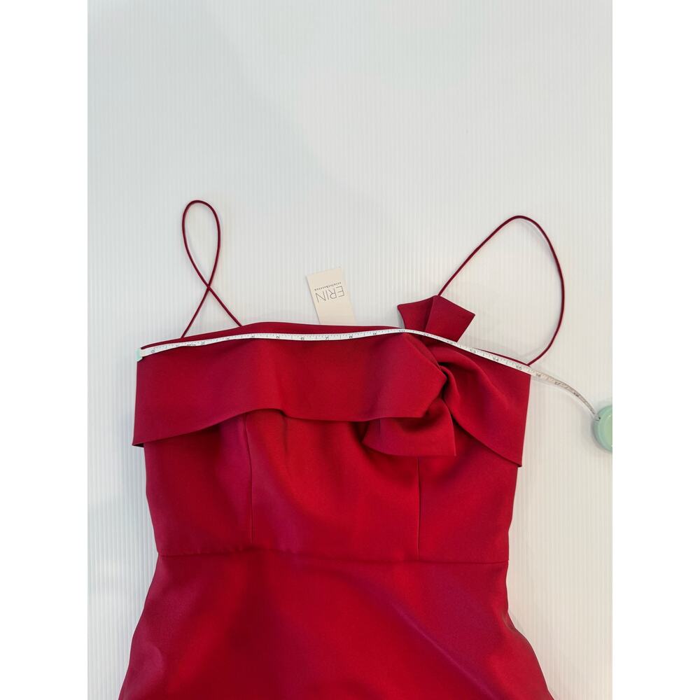 Erin Fetherston Ruscha Strapless Fit Flare Dress Bow NWT 10 Red Holiday Event - Picture 11 of 16